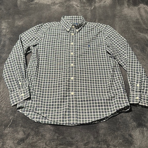 Ralph Lauren Polo Boys Checked Button-Up, EUC, Size 14/16 - Picture 2 of 9